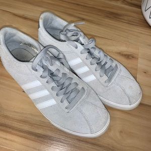 Grey suede adiadas shoes!